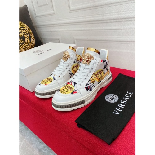 Replica Versace High Tops Shoes For Men #919710 $76.00 USD for Wholesale
