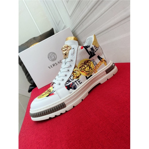 Replica Versace High Tops Shoes For Men #919710 $76.00 USD for Wholesale