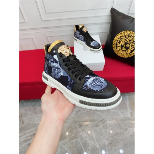 Replica Versace High Tops Shoes For Men #919711 $76.00 USD for Wholesale