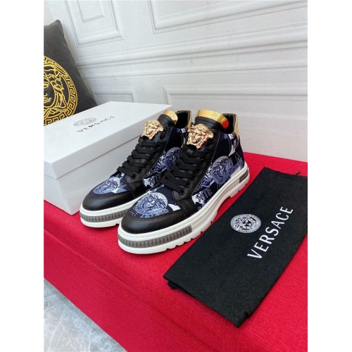 Replica Versace High Tops Shoes For Men #919711 $76.00 USD for Wholesale