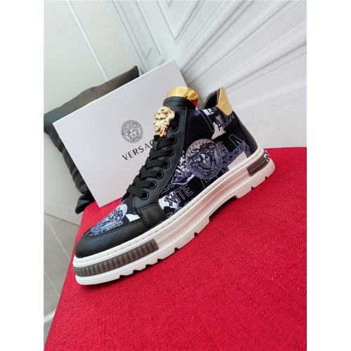 Replica Versace High Tops Shoes For Men #919711 $76.00 USD for Wholesale