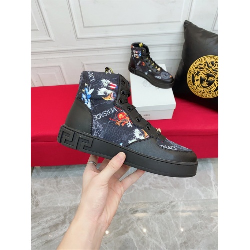 Replica Versace High Tops Shoes For Men #919713 $76.00 USD for Wholesale