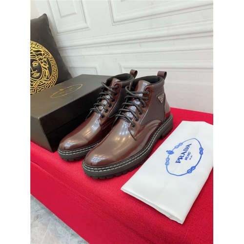 Replica Prada High Tops Shoes For Men #919728 $88.00 USD for Wholesale