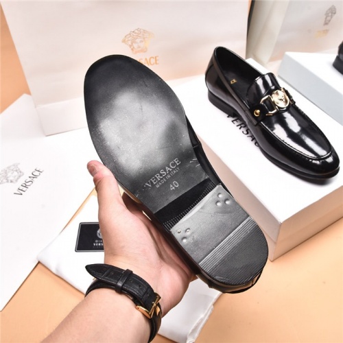 Replica Versace Leather Shoes For Men #919730 $96.00 USD for Wholesale