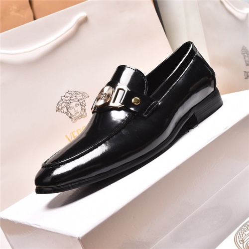 Replica Versace Leather Shoes For Men #919730 $96.00 USD for Wholesale