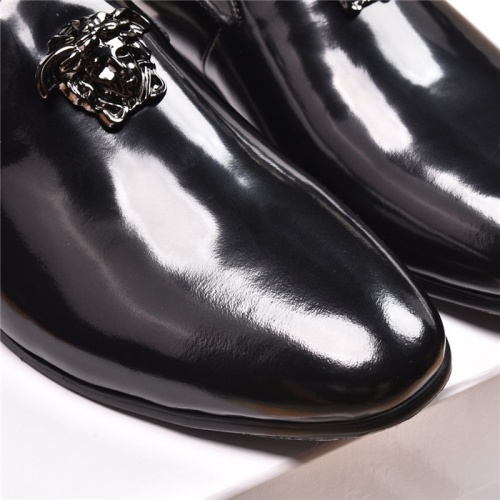 Replica Versace Leather Shoes For Men #919734 $96.00 USD for Wholesale