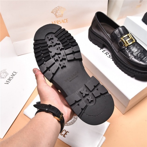Replica Versace Leather Shoes For Men #919735 $96.00 USD for Wholesale