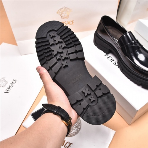 Replica Versace Leather Shoes For Men #919736 $96.00 USD for Wholesale