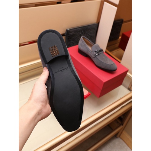 Replica Salvatore Ferragamo Leather Shoes For Men #919799 $118.00 USD for Wholesale