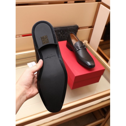 Replica Salvatore Ferragamo Leather Shoes For Men #919800 $118.00 USD for Wholesale