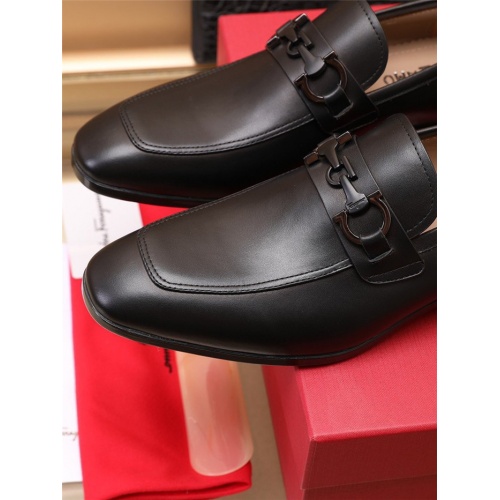 Replica Salvatore Ferragamo Leather Shoes For Men #919810 $118.00 USD for Wholesale