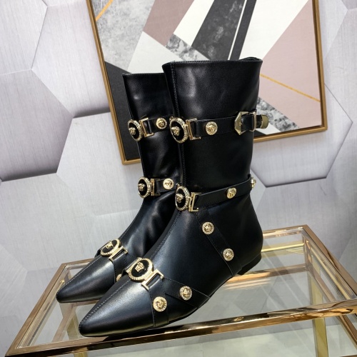 Versace Boots For Women #920127 $125.00 USD, Wholesale Replica Versace Boots