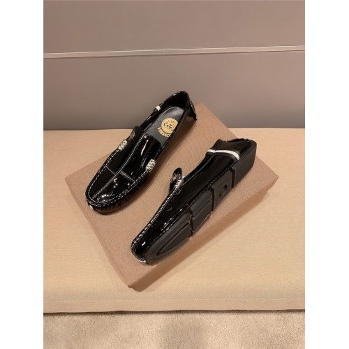 Replica Versace Leather Shoes For Men #920575 $82.00 USD for Wholesale