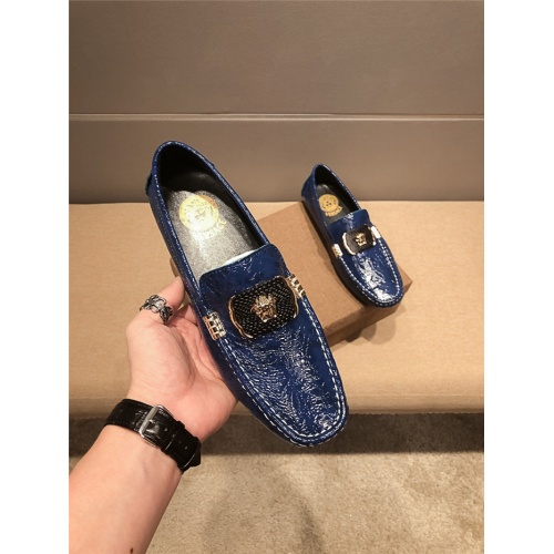 Replica Versace Leather Shoes For Men #920584 $82.00 USD for Wholesale