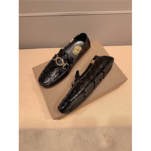 Replica Versace Leather Shoes For Men #920634 $82.00 USD for Wholesale