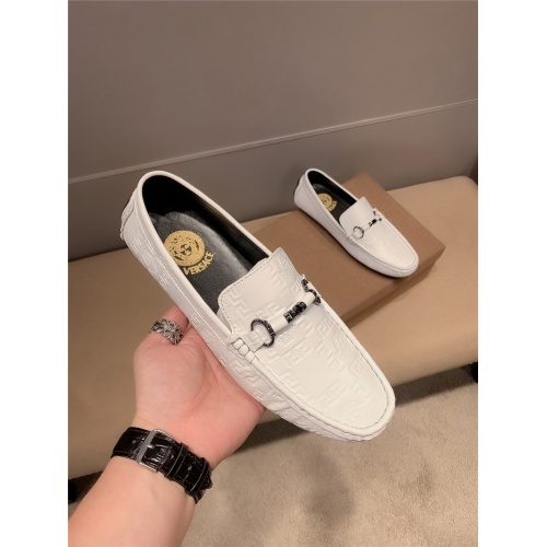 Replica Versace Leather Shoes For Men #920652 $82.00 USD for Wholesale