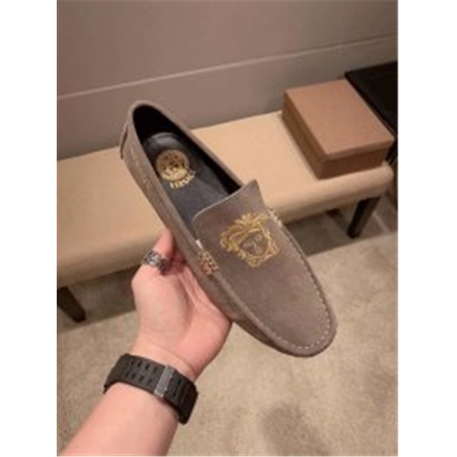 Replica Versace Leather Shoes For Men #920667 $82.00 USD for Wholesale