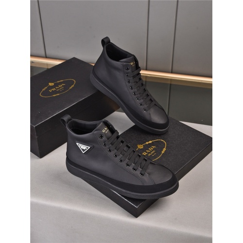 Prada High Tops Shoes For Men #920754 $82.00 USD, Wholesale Replica Prada High Top Shoes