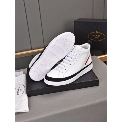 Replica Prada High Tops Shoes For Men #920755 $82.00 USD for Wholesale