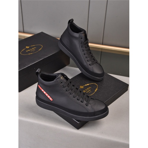 Prada High Tops Shoes For Men #920756 $82.00 USD, Wholesale Replica Prada High Top Shoes