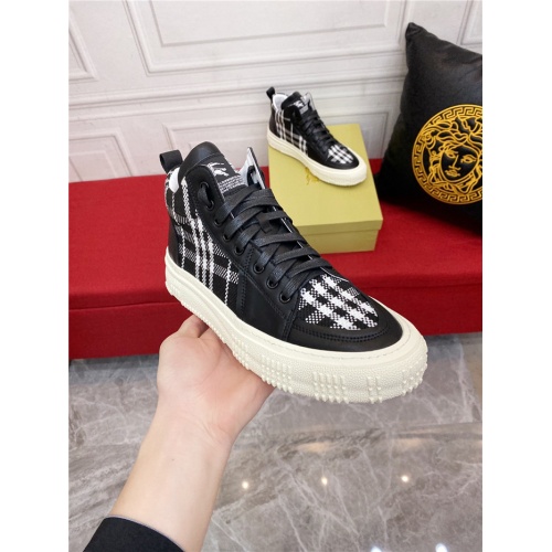 Replica Burberry High Tops Shoes For Men #920768 $80.00 USD for Wholesale