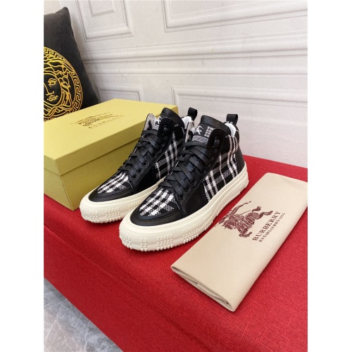 Replica Burberry High Tops Shoes For Men #920768 $80.00 USD for Wholesale