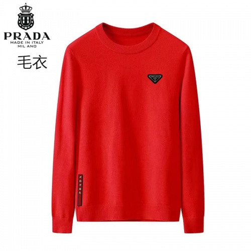 Prada Sweater Long Sleeved For Men #921077 $42.00 USD, Wholesale Replica Prada Sweater