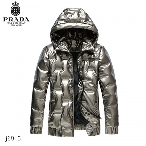 Prada Down Feather Coat Long Sleeved For Men #921101 $82.00 USD, Wholesale Replica Prada Down Feather Coat