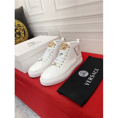Replica Versace High Tops Shoes For Men #921262 $80.00 USD for Wholesale