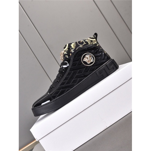 Replica Versace High Tops Shoes For Men #921323 $80.00 USD for Wholesale
