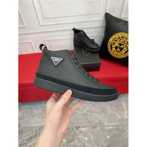 Replica Prada High Tops Shoes For Men #921369 $80.00 USD for Wholesale