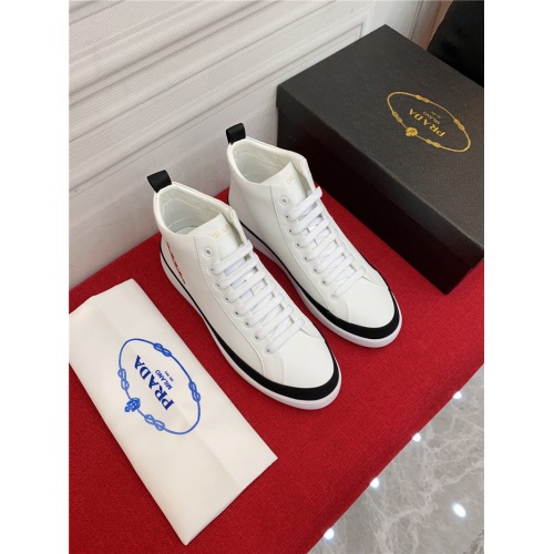 Replica Prada High Tops Shoes For Men #921370 $80.00 USD for Wholesale