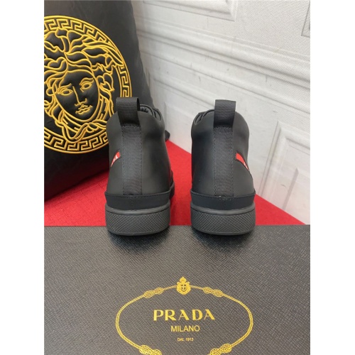 Replica Prada High Tops Shoes For Men #921371 $80.00 USD for Wholesale