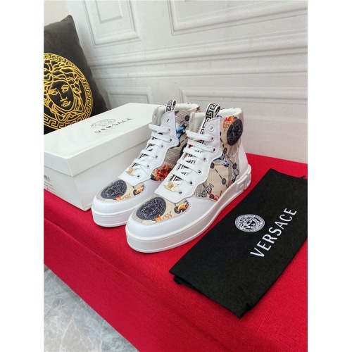 Replica Versace High Tops Shoes For Men #921405 $76.00 USD for Wholesale