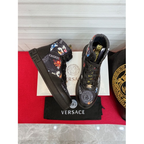 Replica Versace High Tops Shoes For Men #921406 $76.00 USD for Wholesale