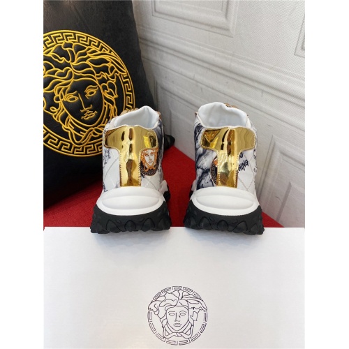 Replica Versace High Tops Shoes For Men #921891 $82.00 USD for Wholesale