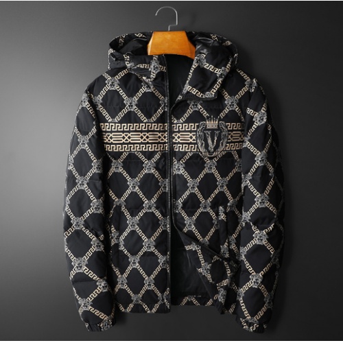 Versace Down Coat Long Sleeved For Men #922156 $85.00 USD, Wholesale Replica Versace Down Coat