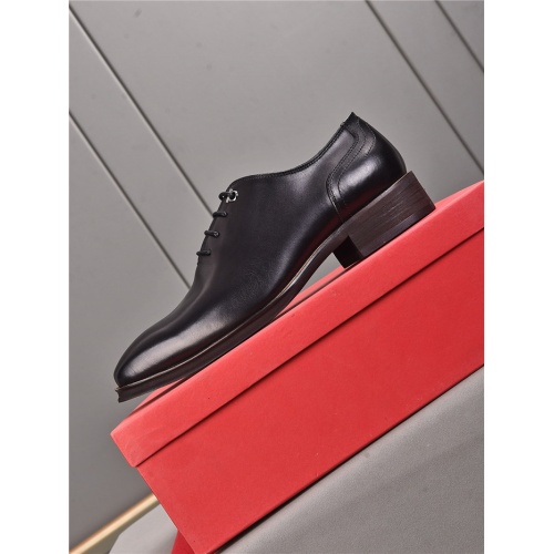 Replica Salvatore Ferragamo Leather Shoes For Men #922221 $108.00 USD for Wholesale