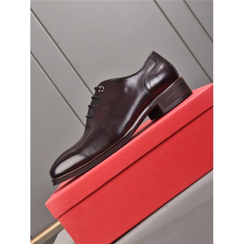 Replica Salvatore Ferragamo Leather Shoes For Men #922222 $108.00 USD for Wholesale