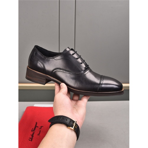 Replica Salvatore Ferragamo Leather Shoes For Men #922224 $108.00 USD for Wholesale