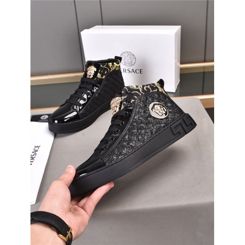 Replica Versace High Tops Shoes For Men #922235 $80.00 USD for Wholesale
