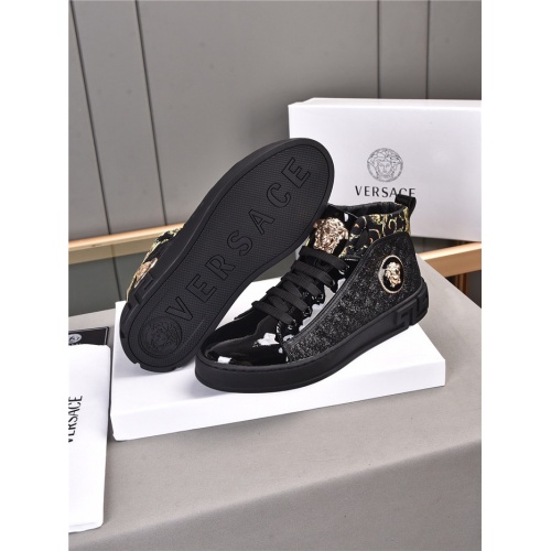 Replica Versace High Tops Shoes For Men #922235 $80.00 USD for Wholesale