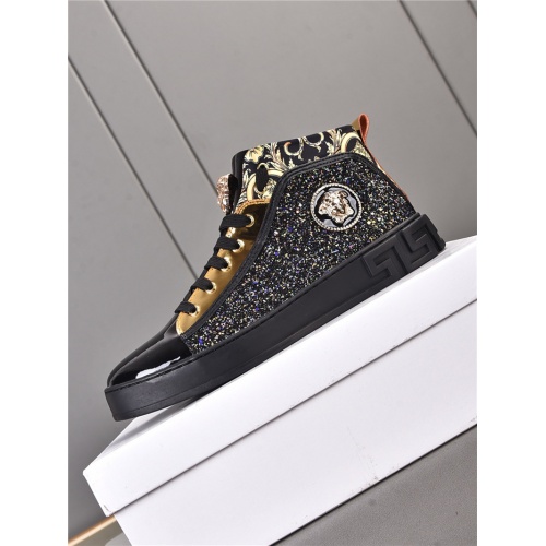 Replica Versace High Tops Shoes For Men #922236 $80.00 USD for Wholesale