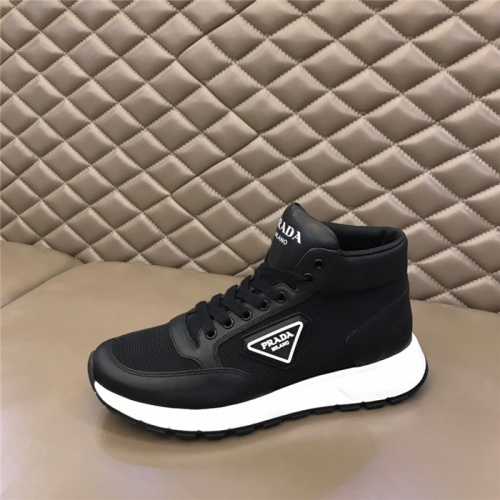 Replica Prada High Tops Shoes For Men #922237 $80.00 USD for Wholesale