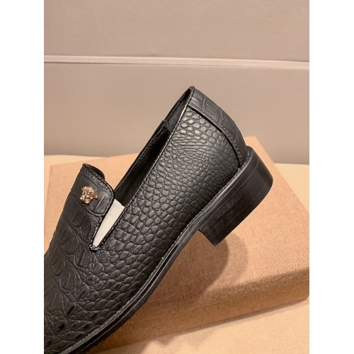 Replica Versace Leather Shoes For Men #922577 $88.00 USD for Wholesale