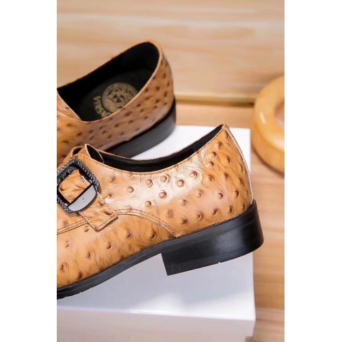 Replica Versace Leather Shoes For Men #922579 $92.00 USD for Wholesale