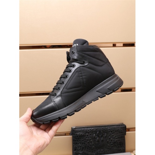 Replica Prada High Tops Shoes For Men #922687 $98.00 USD for Wholesale