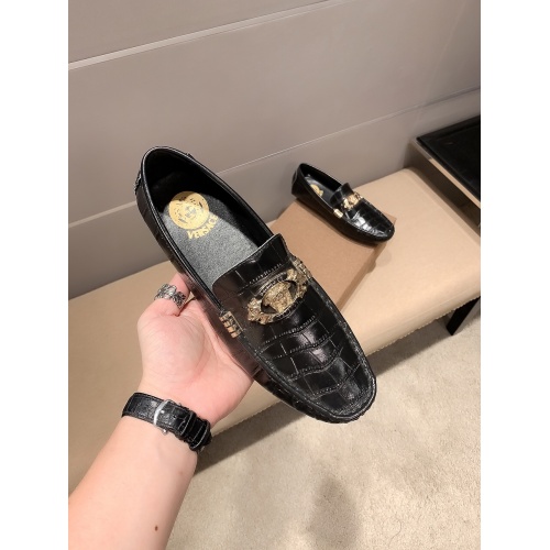 Replica Versace Leather Shoes For Men #922893 $82.00 USD for Wholesale