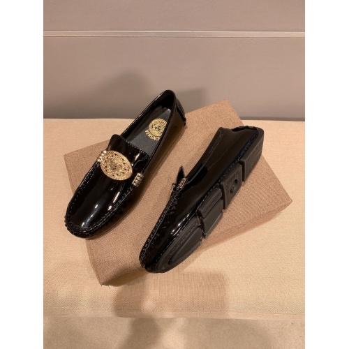 Replica Versace Leather Shoes For Men #922899 $82.00 USD for Wholesale