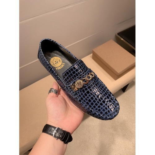 Replica Versace Leather Shoes For Men #922921 $82.00 USD for Wholesale